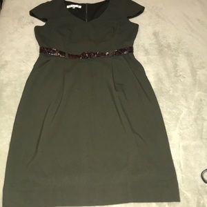 Evan Picone army green dress, perfect for work!